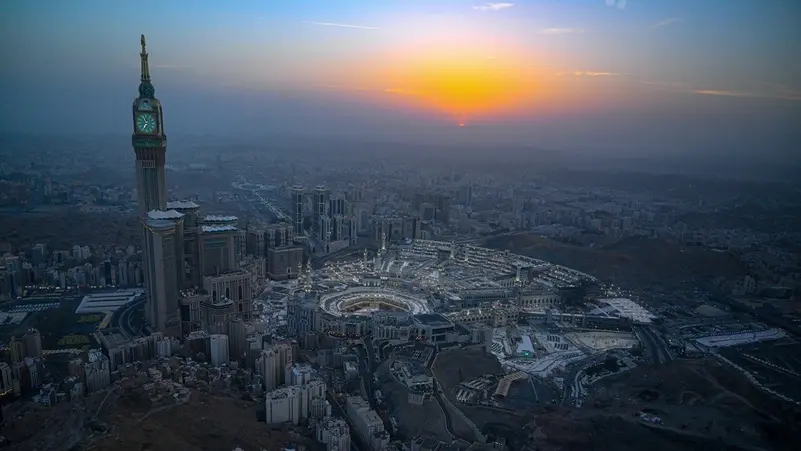 sunrise at mecca image